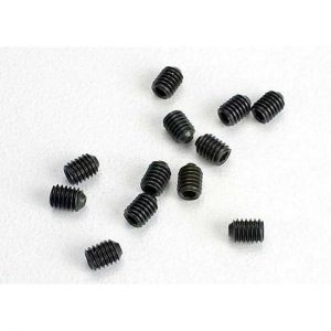(TRX-2743) - Set (grub) screws - 3mm hardened (12) - 1/16 E-Revo