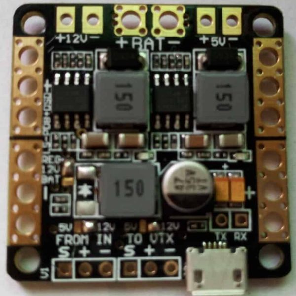 Distribution board with LC filter and OSD (5 or 12V)