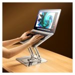 Wozinsky WRS-CPY84SS Aluminum Laptop Stand + Smartphone Stand - Silver - Image 7