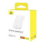 Baseus Magnetic Mini Air PPCXM06A 6000mAh 20W Power Bank with Simple Series USB-C Cable - White - Image 3