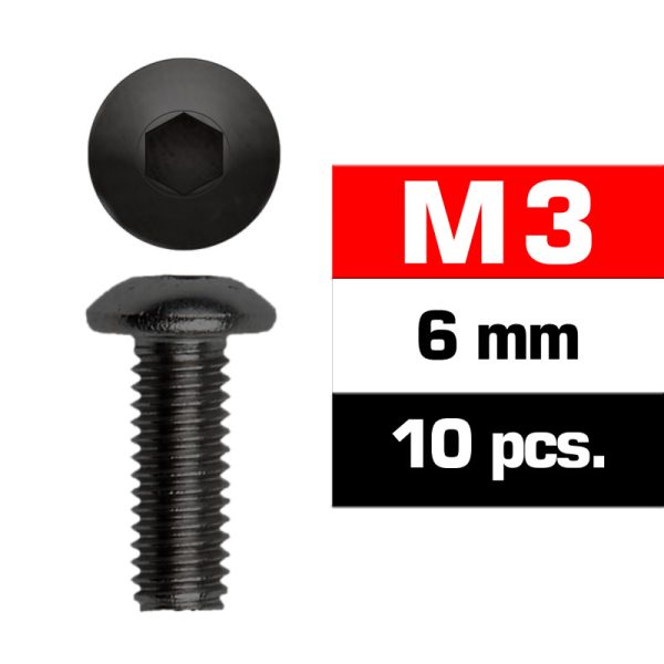 Ultimate Racing M3x6mm Button Head Screws (10 pcs)